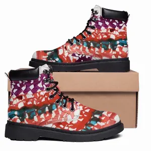 Men Calligraphic Landscape 010 Mid Top Boots