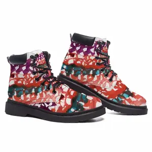 Men Calligraphic Landscape 010 Mid Top Boots