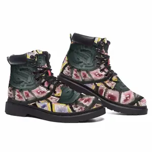 Men Web Eye Mid Top Boots