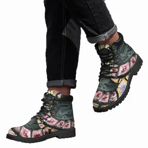 Men Web Eye Mid Top Boots