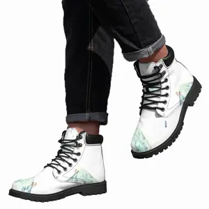 Men Structural Cracks Mid Top Boots