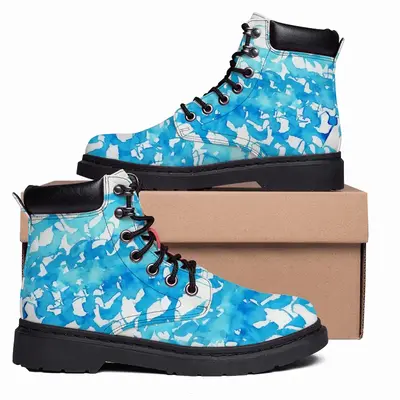 Men Calligraphic Landscape 008 Mid Top Boots