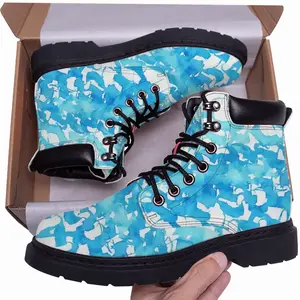 Men Calligraphic Landscape 008 Mid Top Boots