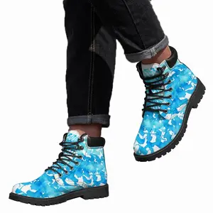 Men Calligraphic Landscape 008 Mid Top Boots