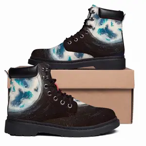 Men Blue Moon Street Art Sky Interior Design Ideas Decor Mid Top Boots