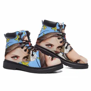 Men Banana Girl - Sexy Fashion Folk Women Blue Mid Top Boots