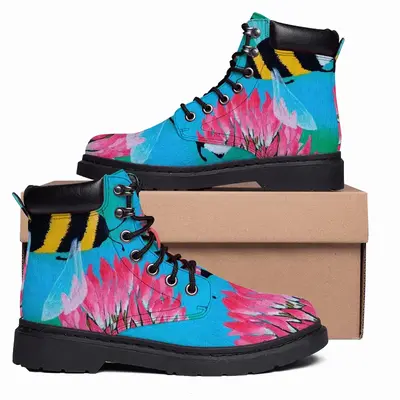 Men Flights Of The Bumblebee Animals Insects Clever Botanical Garden Flora Mid Top Boots