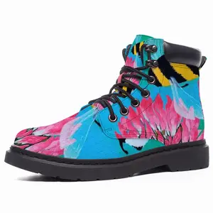 Men Flights Of The Bumblebee Animals Insects Clever Botanical Garden Flora Mid Top Boots