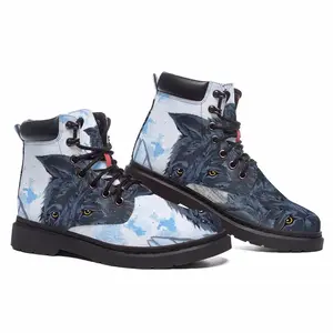 Men Wolf - Animals Wild Collage Design Decor Ideas Interior Mid Top Boots