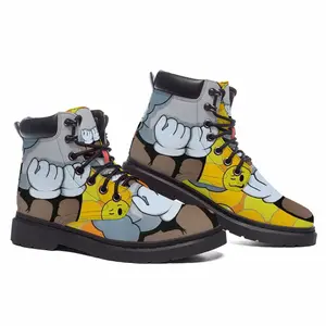 Men Dont Worry - Kaws Kaws Blackout Poster Emoji Allrightsreserved Mid Top Boots