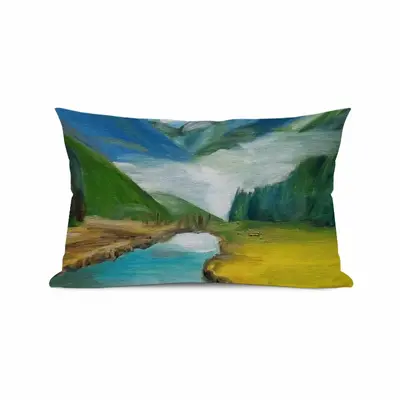 Beauty Of Lake Polyester Pillow (Rectangle, Multi-Size)