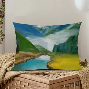 Beauty Of Lake Polyester Pillow (Rectangle, Multi-Size)