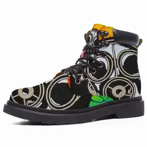 Men Earth Pandemic Interior Decor Street Art Mid Top Boots