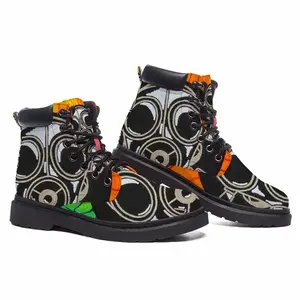 Men Earth Pandemic Interior Decor Street Art Mid Top Boots