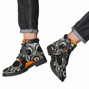 Men Earth Pandemic Interior Decor Street Art Mid Top Boots