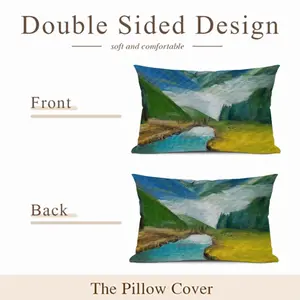 Beauty Of Lake Polyester Pillow (Rectangle, Multi-Size)