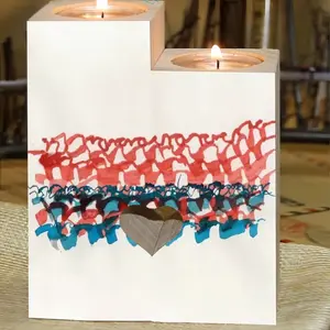 Calligraphic Landscape 007 Candle Holder