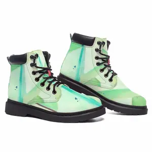 Men Green Bird Mid Top Boots