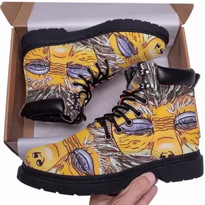 Men Monkey - Watercolor Animals Wild Interior Decor Gift Ideas Design Asian Mid Top Boots