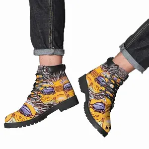 Men Monkey - Watercolor Animals Wild Interior Decor Gift Ideas Design Asian Mid Top Boots