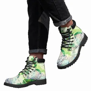 Men Plate Mid Top Boots