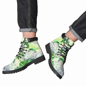 Men Plate Mid Top Boots