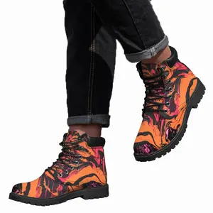 Men Tiger Tail Mid Top Boots