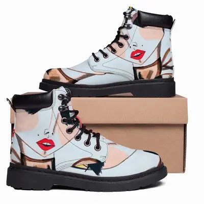 Men Fashion Girl - Watercolor Markers Fashion Girl Style Fashion Girl Blogger Influencer Mid Top Boots