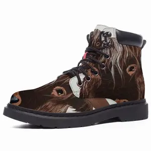 Men Bull - Red Bull Taurus Animals Buffalo Wild Mid Top Boots