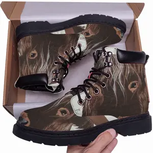 Men Bull - Red Bull Taurus Animals Buffalo Wild Mid Top Boots