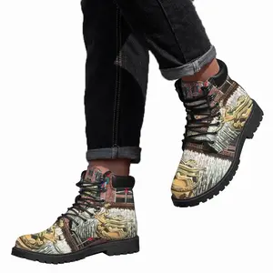 Men Rockefeller Center New York City Mid Top Boots