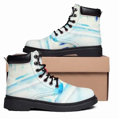 Men Blue House Mid Top Boots