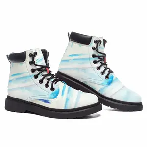 Men Blue House Mid Top Boots