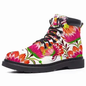 Men Three Flowers Of Joy Mid Top Boots