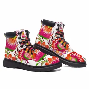 Men Three Flowers Of Joy Mid Top Boots