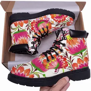 Men Three Flowers Of Joy Mid Top Boots