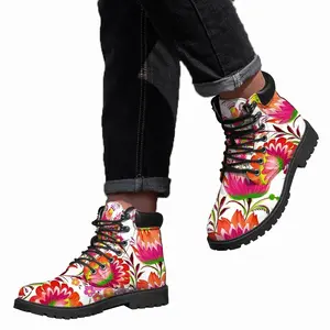 Men Three Flowers Of Joy Mid Top Boots