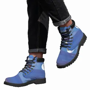 Men Background Mid Top Boots