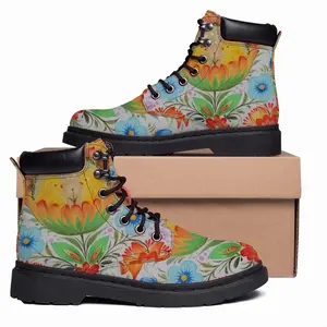 Men Easter Flower Mid Top Boots