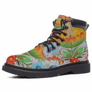 Men Easter Flower Mid Top Boots