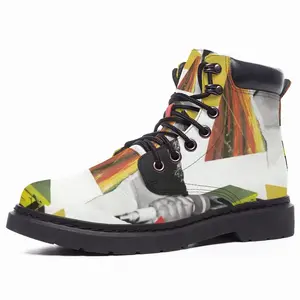 Men Singer Collage Mid Top Boots