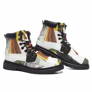 Men Singer Collage Mid Top Boots