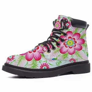 Men Flower Mandala Mid Top Boots