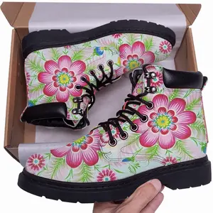 Men Flower Mandala Mid Top Boots