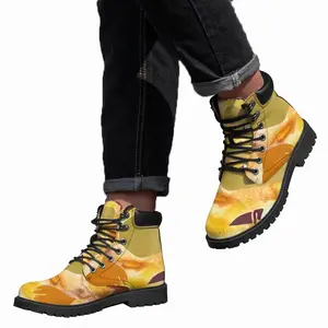 Men Bactrian Camel Mid Top Boots