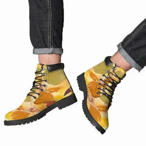 Men Bactrian Camel Mid Top Boots