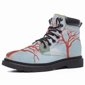 Men Red Tree Mid Top Boots