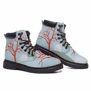 Men Red Tree Mid Top Boots