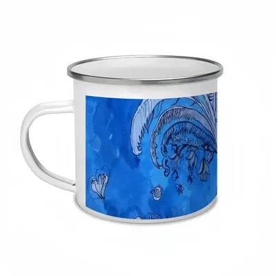 Drawing Ink - Blue Diva Enamel Mug