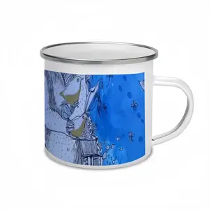 Drawing Ink - Blue Diva Enamel Mug